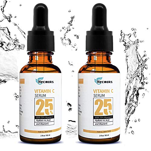 Product Cover 2-Pack Vitamin C Serum for Face - Organic Anti Wrinkle Reducer Formula for Face - Topical Facial Serum with Hyaluronic Acid & Vitamin E, 2 fl oz/ 60ml