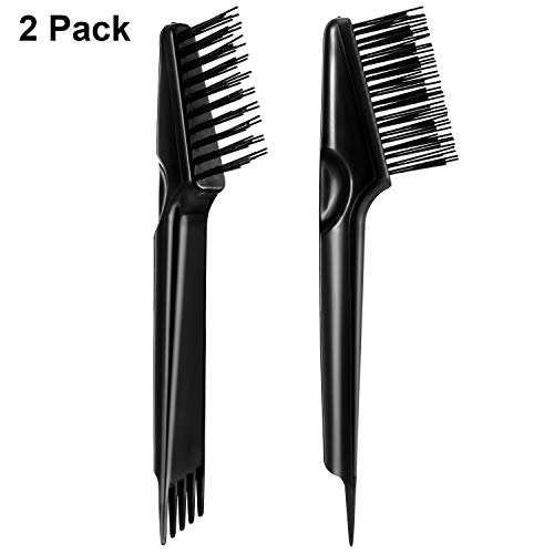 Product Cover Hair Brush Cleaning Tool Hair Brush Cleaner Rake for Removing Dirt Home and Salon Use, Black (2 Packs)