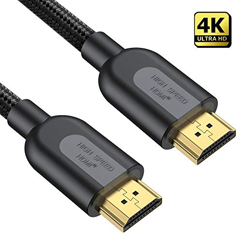 Product Cover 4K HDMI Cable 6ft, TeckNet High Speed HDMI 2.0 Cable, Braided HDMI Cord, 18Gbps, 30AWG, 4K HDR, 3D, 2160P, 1080P, Ethernet, Audio Return (ARC), Compatible UHD TV, Blu-ray, Play Station, PC, PS3/4