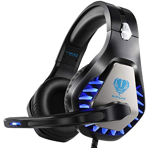Product Cover Gaming Headset for PS4  Nintendo Switch Xbox One PC with LED Light  Noise Canceling Gaming Headphone with Soft Memory Earmuffs Gaming Headset with Mic