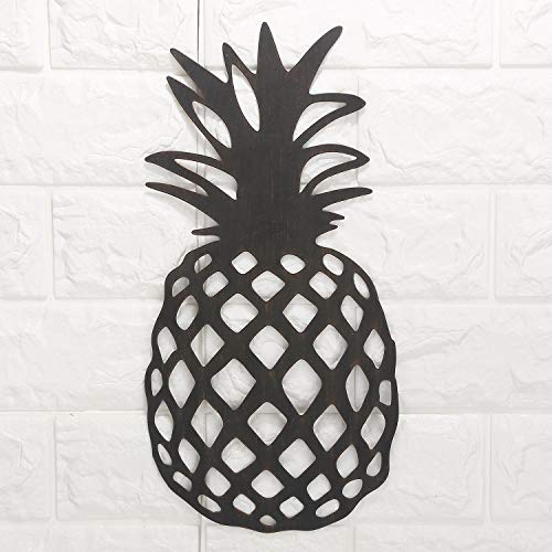 Product Cover Pineapple Rustic Metal Wall Art Decor-Tropical Wall Sculpture for Kitchen, Bedroom, Living Room