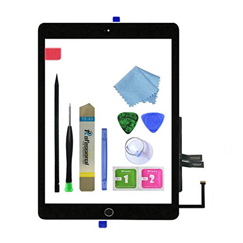 Product Cover Zentop for Black iPad 6th Generation iPad 2018 A1893 A1954 Touch Screen Digitizer Assembly Replacement with Home Button, Camera Bracket, Pre-Installed Adhesive, Tool Repair Kit
