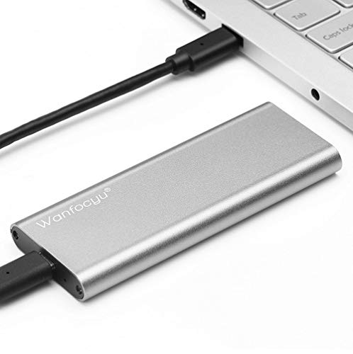 Product Cover Wanfocyu USB Type C M.2 NVMe SSD Enclosure Adapter, USB 3.1 Gen 2 10Gbps Solid State Drive Aluminum External Casing, Unique Cooling Fin Design for Good Heat Dissipation