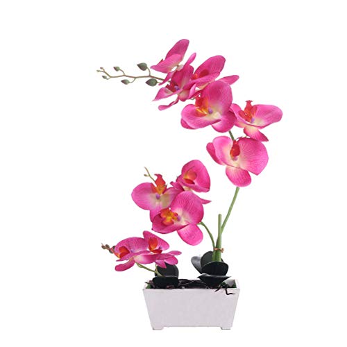 Product Cover Orchid Plant  For Artificial Flowers,Orchids Artificial,Orchid Arrangement ,Orchid Plant  Perfect Packaging 11 Heads 4 Color With Woodiness Vase For Environmental Protection