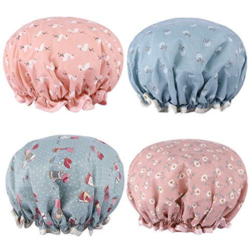 Product Cover Cute Shower Caps Waterproof Bath Cap to Cover Long Thick Hair, 10.2