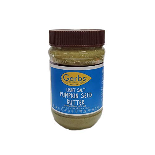 Product Cover Light Salt Pumpkin Seed Butter by Gerbs, 14oz. Jar - Top 14 food allergy free - Non-gmo, vegan & Keto Safe