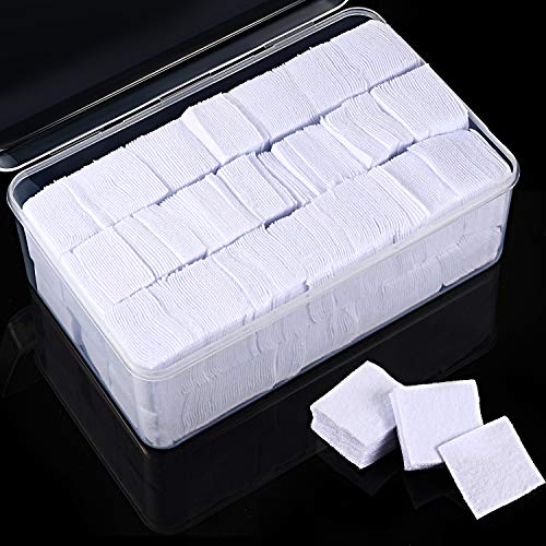 Product Cover Norme Flannel Cleaning Patches Cotton Flannel Patches in Clear Box (2.9 cm, 1000 Packs