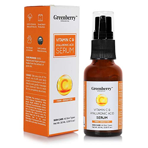 Product Cover Greenberry Organics Vitamin C Serum for Face with Hyaluronic Acid | 100% Natural (30ml)