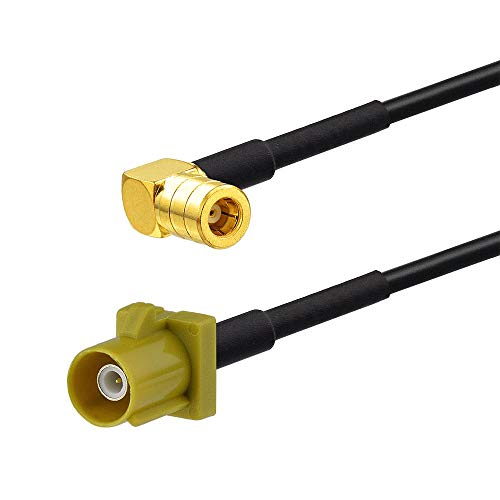 Product Cover Eightwood Satellite Radio Antenna Cable 3 feet Fakra Curry Male to SMB Female Right Angle Compatible with Sirius XM Car Vehicle Radio Stereo Receiver Tuner