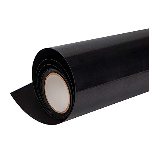 Product Cover Branger HTV Vinyl Rolls - 12 Inch × 5 Feet PU Heat Transfer Vinyl, Easy Cut & Weed Compatible with Cameo Silhouette & Cricut, Iron on Vinyl for DIY T-Shirts, Bags and Other Textiles (Black)