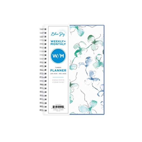 Product Cover Blue Sky 2020 Weekly & Monthly Planner, Frosted Flexible Cover, Twin-Wire Binding, 5
