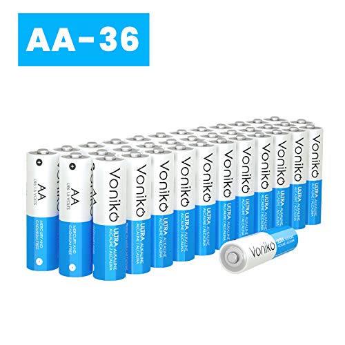 Product Cover VONIKO - Premium Grade AA Batteries - 36 Pack - Alkaline Double AA Battery - Ultra Long-Lasting, Leakproof 1.5v Batteries - 10 Year Shelf Life