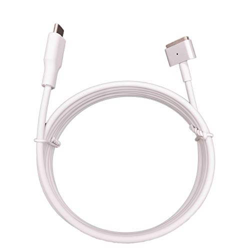 Product Cover USB Type C Power Adapter Charge Cord for MacBook Air Pro After 2012 Year (with Magsafe 2 T Shape tip) White Color