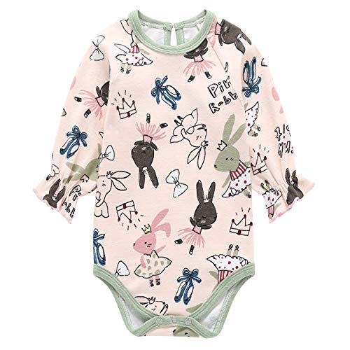 Product Cover Dolphin House Unisex Baby Long Sleeve Bodysuits, Baby Girls' and Boys' Onesies Bodysuits,Cute Baby Clothes Outfits(H005,3-6M)