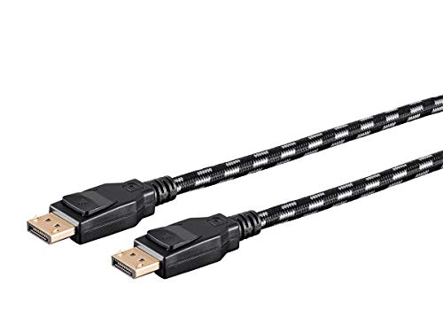 Product Cover Monoprice Braided DisplayPort 1.4 Cable - 3 Feet - Gray, 8K Capable for Graphic Design, TV Walls and PC Gaming