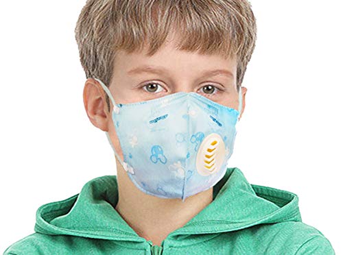 Product Cover Vritraz Kids PM2.5 Anti Pollution Dust Mask, N95 Carbon Activated Respirator Face Mouth Mask with Breathing Valve