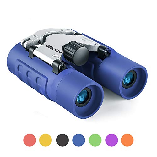 Product Cover Obuby Kid Binoculars 8x21 Compact Folding Shock Proof Toy Binoculars for 3-12 Year Boys Girls for Bird Watching Educational Learning Camping Hunting Hiking and Birthday Presents - Blue