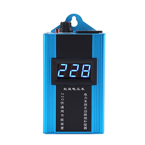 Product Cover 80KW 110V-220V Electricity Saving Box Power Energy Saver Smart Energy Power Saver Saving Device for Household Office Market Factory Digital LCD Display(Blue)