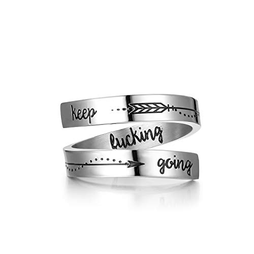 Product Cover TLIWWF Silver Keep Going Ring Inspirational Jewelry, No Color, Size No Size