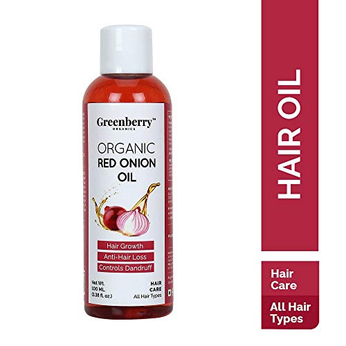 Product Cover Greenberry Organics Red Onion Oil for Hair Growth | 100% Organic | Hair Fall Control | Dandruff Control (100ml)