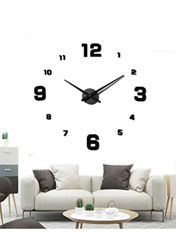 Product Cover EONPOW Large Modern 3D Frameless DIY Wall Clock Mute Mirror Stickers Decoration for Living Room Bedroom