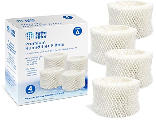 Product Cover Fette Filter - Humidifier Wicking Filters Compatible with Honeywell HAC-504AW, Filter A for Models HAC-504, HAC-504AW, HCM 350 and Other Cool Mist Models (Pack of 4)