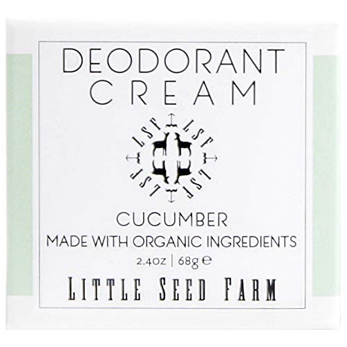 Product Cover Little Seed Farm All Natural Deodorant Cream, Aluminum Free Activated Charcoal Deodorant for Women or Men, 2.4 Ounce - Cucumber