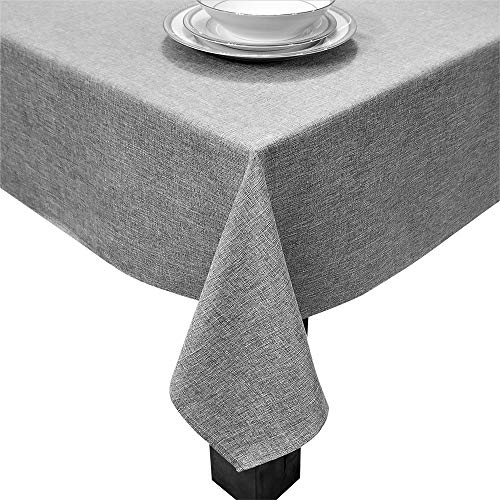 Product Cover HOMCHIC Linen Look, Washable, Spill Proof, Heavy Weight Treated Polyester Tablecloth