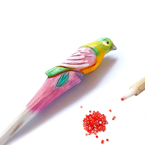 Product Cover Staroar 5D Diamond Painting Wooden Drill Pen with placers - Bird 4 Placer 7 Placer Straightener Tips