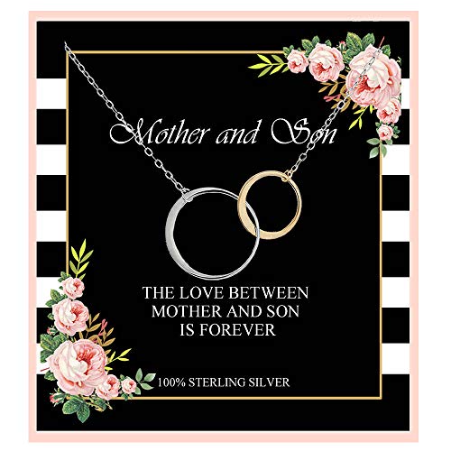 Product Cover creatique Mother Son Necklace, Mother and Son Necklace, Mothers Day Jewelry from Son, Sterling Silver, mother son gifts, Mom and Son, Mother's day gifts for mom from son