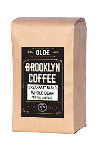Product Cover BREAKFAST BLEND American Roast Whole Bean Coffee, 5 Lb. Bag By Olde Brooklyn Coffee
