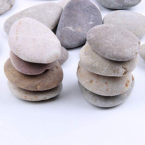 Product Cover 4 Pounds 2-3 inch Natural Rocks for Painting Kindness rocks Crafting Party Pack Bundle River Stones for Painting Crafts - Natural Smooth Surface Arts & Crafting Rock Painting Supplies for Kid Painters
