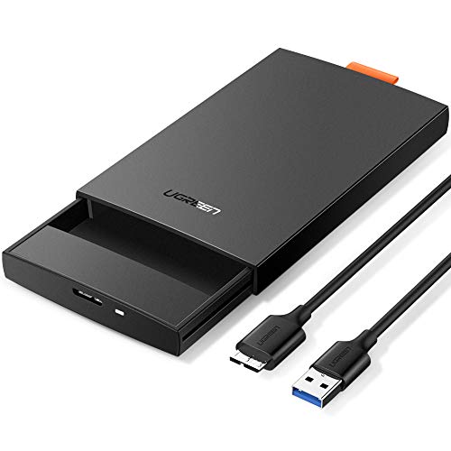 Product Cover UGREEN External Hard Drive Enclosure USB 3.0 to SATA Adapter Tool Free Hard Disk Case Housing Portable for 2.5 Inch 9.5mm 7mm WD, Seagate, Toshiba, Samsung, Hitachi SATA III, HDD, SSD, PS4, UASP