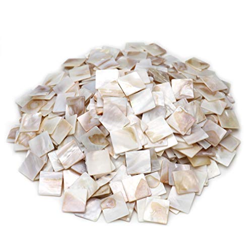 Product Cover Tueascallk 300 Pcs of Natural Mother of Pearl Mosaic Tiles, for Home Decoration and Handmade Crafts, 0.8