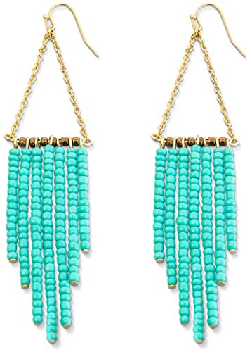 Product Cover Turquoise Earrings | Turquoise and Gold Earrings 14k Gold Bohemian Earrings Dangle Earrings for Women