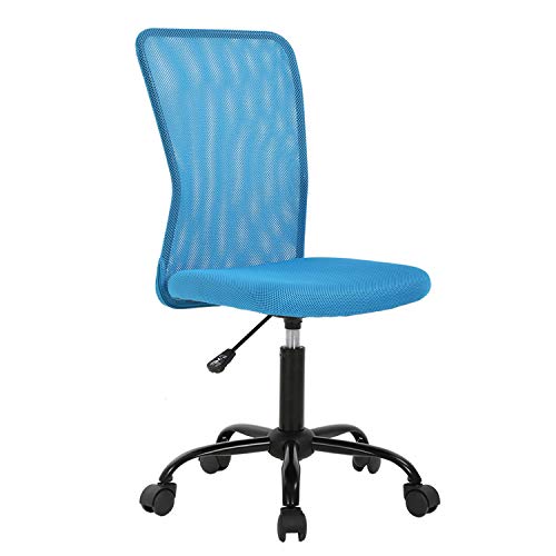 Product Cover Ergonomic Office Chair Desk Chair Mesh Computer Chair Back Support Modern Executive Mid Back Rolling Swivel Chair for Women, Men (Blue)