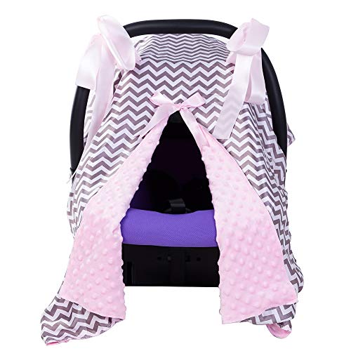 Product Cover Qchengsan 2 in 1 Baby Car Seat Canopy Covers for Girls Boys Nursing Breastfeeding Cover (4)