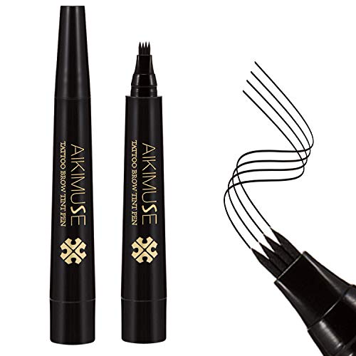 Product Cover Lusucat Eyebrow Tattoo Pen Waterproof Microblading Eyebrow Pencil with a Micro-Fork Tip Applicator Creates Natural Looking Brows Effortlessly