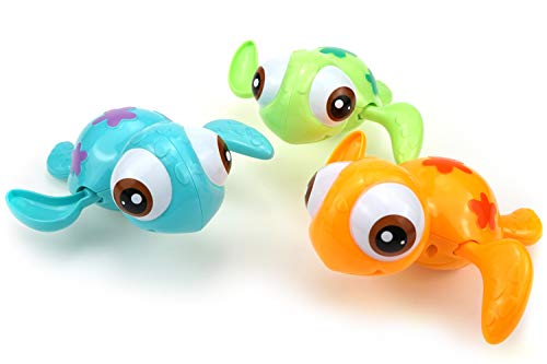 Product Cover LITTLE BESSN Bath Toys Wind up Swimming Sea Turtles for Toddlers, Babies (3pcs)