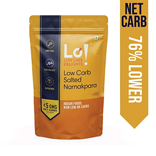 Product Cover Lo! Foods - Salted Namakpara | Low Carb Keto Snacks | Lab Tested Keto Food Products for Keto Diet | Nutritious Keto namkeen - 190 g