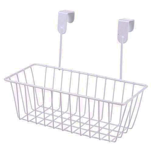 Product Cover House of Quirk Over Door Kitchen Cabinet Storage Basket Undershelf Rack Holder Hanging Organiser - ((White))