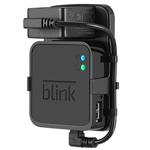Product Cover Outlet Wall Mount for Blink Sync Module - Mount Bracket Holder for Blink XT and Blink XT2 Outdoor and Indoor Home Security Camera with Easy Mount Short Cable - Black