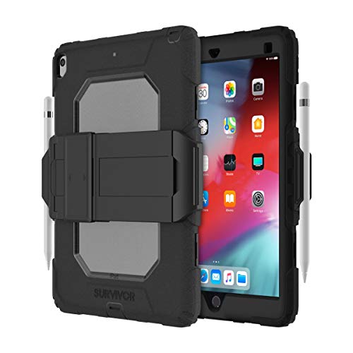 Product Cover Griffin Survivor All-Terrain (w/Kickstand) for iPad Air (2019) & iPad Pro 10.5, Black/Clear