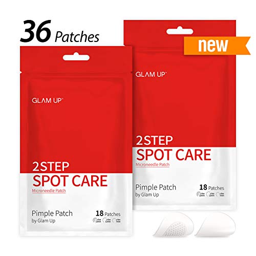 Product Cover Derma MicroNeedle 2 Step Acne Care PIMPLE PATCH by Glam Up,(Microneedle 12+HydroColloid 24)36 Patches