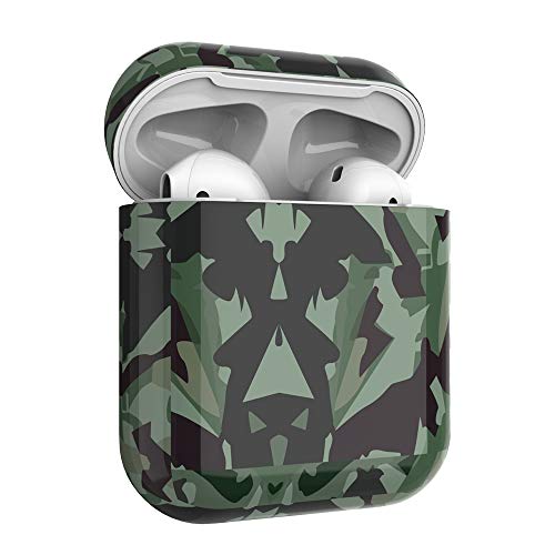 Product Cover Halwen 2019 Newest AirPods Case,360° Protective PC AirPods Cover Shockproof Accessories Kit Compatible with AirPods 1st/2nd Charging Case (Camouflage)