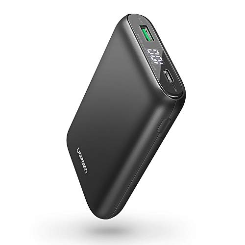 Product Cover UGREEN Portable Charger 10000mAh PD 18W USB C Power Bank Power Delivery 3.0 Battery Pack QC 3.0 Fast Charge with LED for iPhone 11 Pro Max, XR XS Max X 8, iPad, Nintendo Switch, Samsung, LG, Phones