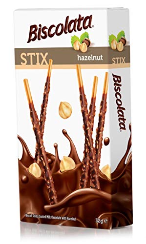 Product Cover Biscolata Stix Biscuit Snacks Coated with Milk Chocolate - (9 Pack) (Hazelnut)