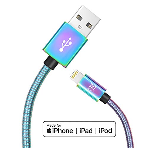Product Cover LAX iPhone Charger Lightning Cable - MFi Certified Lightning to Mesh USB Cord (4ft) Compatible with Latest iOS Including iPhone 11 Pro Max/ 11 Pro/ 11/ XS Max/XS/XR/X/ 8/ 8Plus, iPads, iPods & More