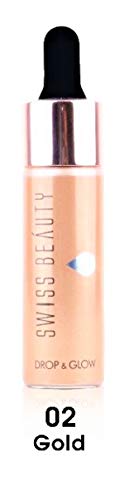 Product Cover SWISS BEAUTY B W ALL BLACK Swiss Beauty Drop and Glow Illuminator Liquid Highlighter (2 Gold)