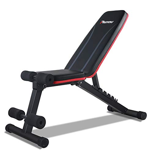 Product Cover PASYOU Adjustable Weight Bench Full Body Workout Foldable Incline Decline Exercise Workout Bench for Home Gym